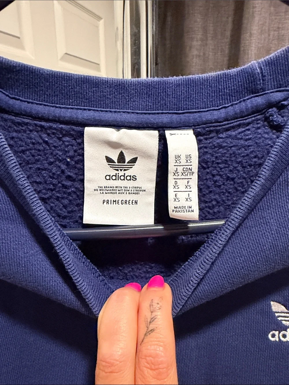adidas Navy Blue Trefoil Pullover Sweatshirt